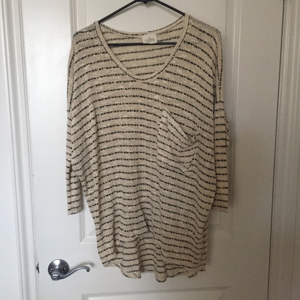 Like new Audrey striped lightweight sweater-S